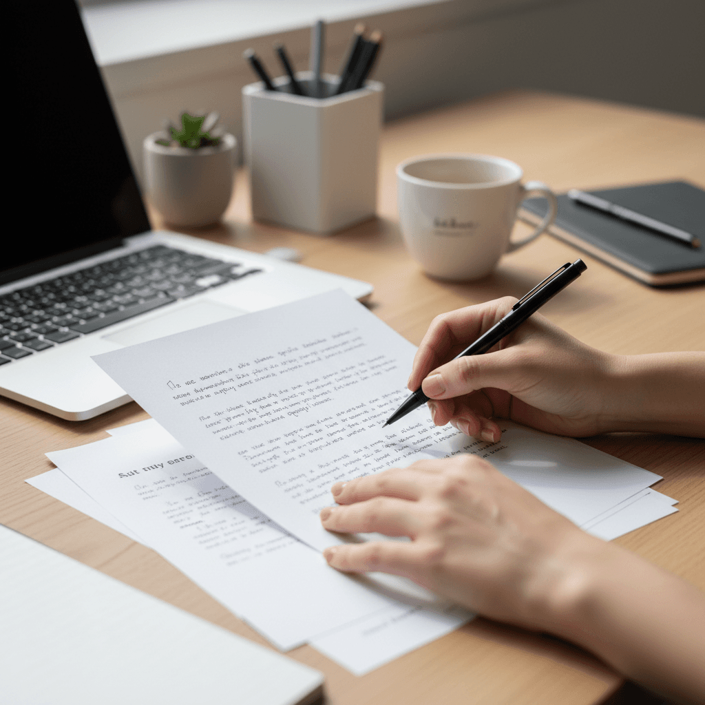 Important financial documents and paperwork organized on a professional desk