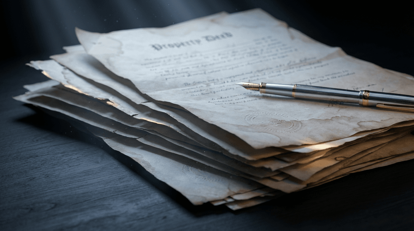 Foreclosure and tax deed documents prepared for recovery analysis